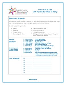 Scheduling Worry Time.pdf Dealing with My Anxiety - Scheduling - Integrated Living Opportunities